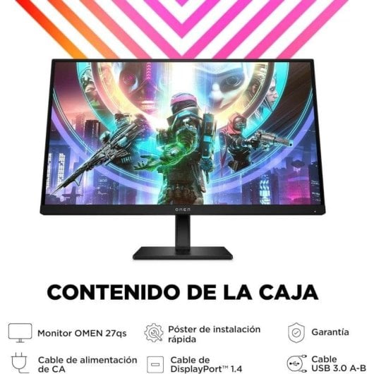 Monitor HP OMEN 27qs 27" QuadHD 240Hz IPS G-Sync FreeSync Premium HDR400