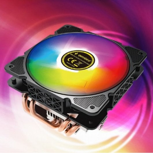 Gembird CPU-HURACAN-ARGB-X140 Ventilador de Refrigeración de CPU 12cm 100W LED RGB 4 Pines