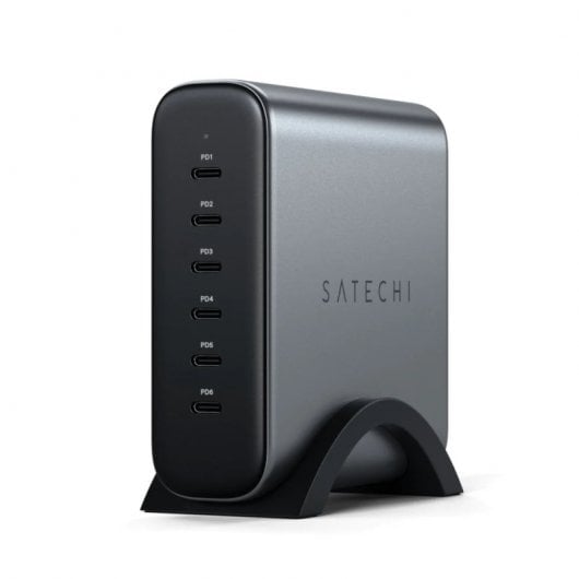 Satechi Cargador GaN USB-C 6 Puertos 200W PD Negro
