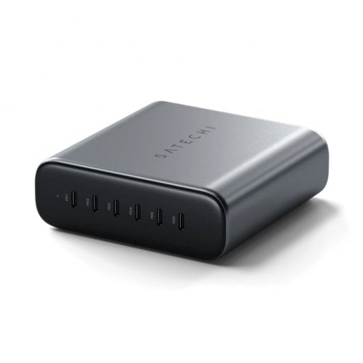 Satechi Cargador GaN USB-C 6 Puertos 200W PD Negro