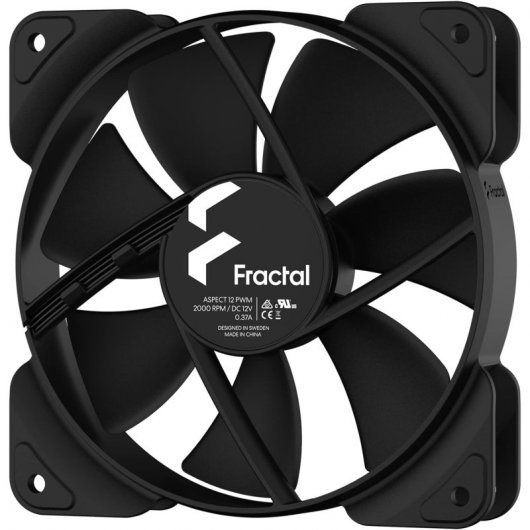 Fractal Design Aspect 12 PWM Boitier PC Ventilateur 12 cm Noir 1 pièce(s)