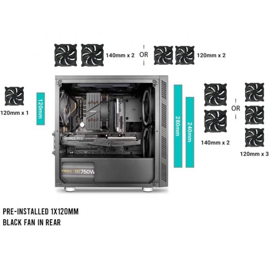 Antec VSK 10 Micro Torre MATX USB 3.2 Negra
