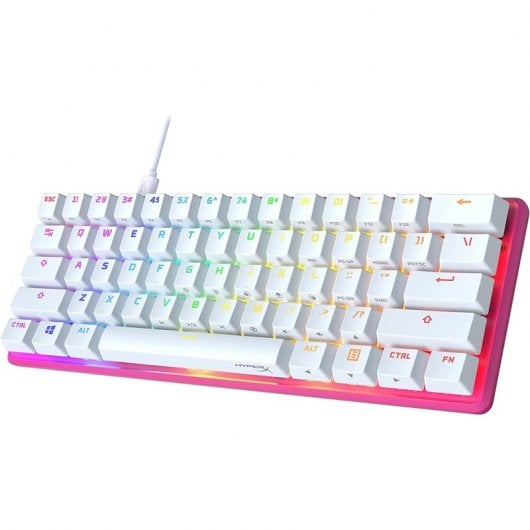HyperX Alloy Origins 60 Rosa Teclado Mecânico para Jogos RGB HX Vermelho Inglês EUA