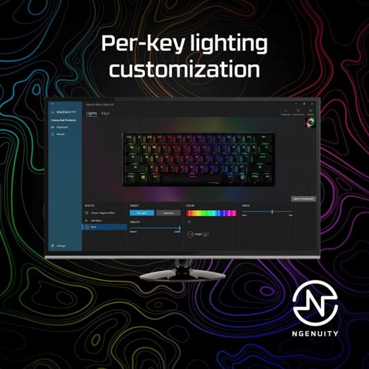 HyperX Alloy Origins 60 Rosa Teclado Mecânico para Jogos RGB HX Vermelho Inglês EUA