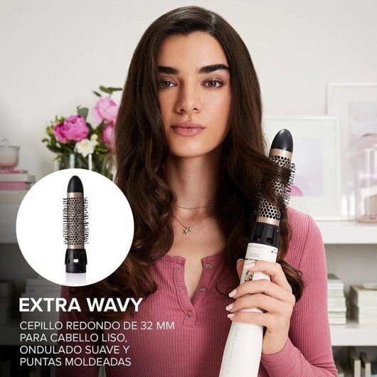 Styler ad aria Bellissima Air Wonder 1000W Ionica Ceramica Cheratina 2 Temperature 8 Accessori Satin White Glam Gold