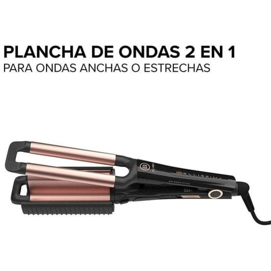 Piastra per Capelli Onde Ceramica Bellissima GT20 400 200ºC 3 Impostazioni Nero