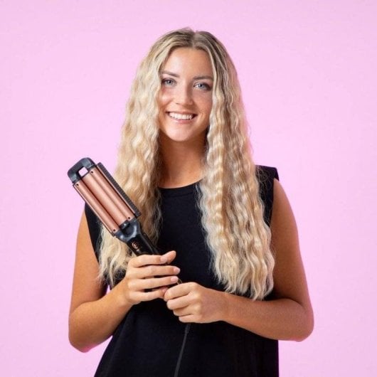 Piastra per Capelli Onde Ceramica Bellissima GT20 400 200ºC 3 Impostazioni Nero