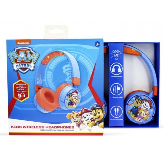 OTL Technologies Paw Patrol Auscultadores Infantis Bluetooth Dobráveis