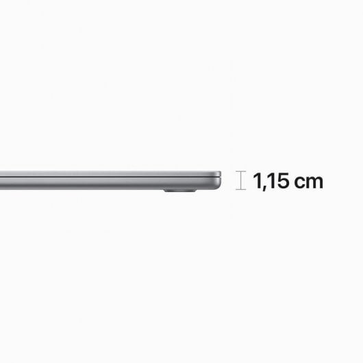 Apple MacBook Air Computer portatile 38,9 cm (15.3") Apple M M2 8 GB 256 GB SSD Wi-Fi 6 (802.11ax) macOS Ventura Grigio