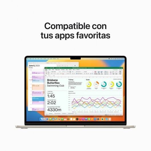 Apple Macbook Air 2023 Apple M2/8GB/256GB SSD/GPU Deca Core/15.3" Blanco Estrella