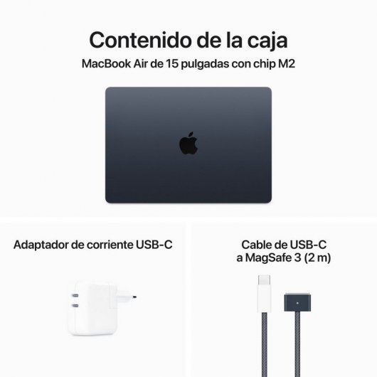 Apple Macbook Air 2023 Apple M2/8GB/512GB SSD/GPU Deca Core/15.3" Medianoche