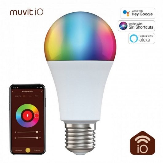 Lâmpada Inteligente Muvit iO A65 E27 14W 1400 Lumens RGB+CCT