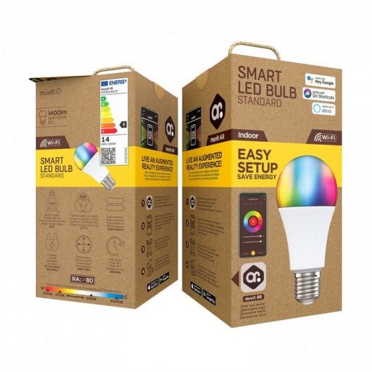Lâmpada Inteligente Muvit iO A65 E27 14W 1400 Lumens RGB+CCT
