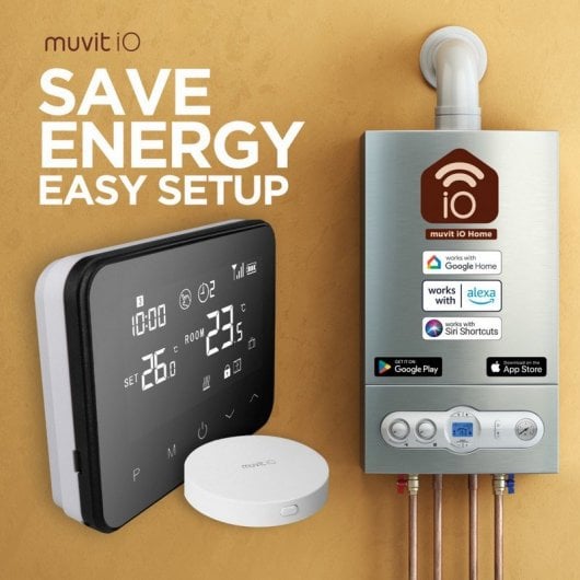 Muvit iO Termostato Inteligente Cableado y Hub para Internet