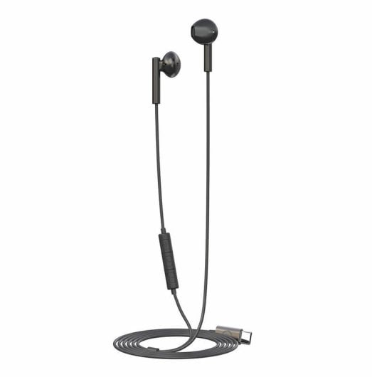 Auriculares Celly UP1100 com cabo USB-C preto para chamadas e música