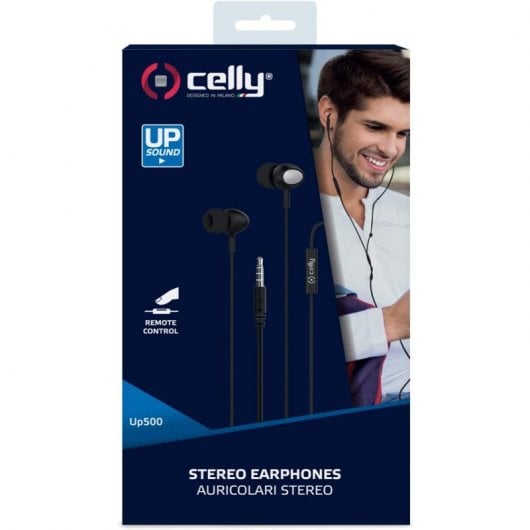 Celly UP500 Auriculares Estéreo con Cable Jack 3 5 Negro