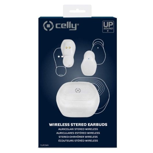 Auriculares Celly FLIP2 True Wireless Bluetooth Intra-auriculares Brancos