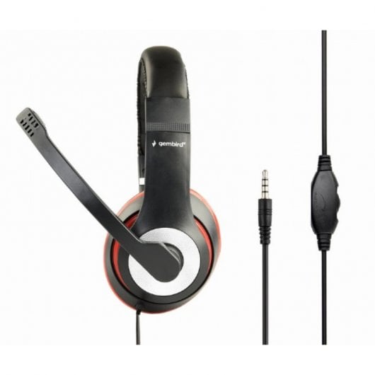 Gembird Auriculares Estéreo con Micrófono Negro/Rojo