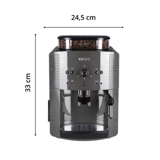 Cafetera Automatique Krups EA810B 1,7 L 15 bars broyeur conique écran TFT vapeur cappuccino