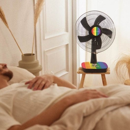 Newlux Desk W500 Ventilador de Sobremesa 40W 40cm 5 Aspas Arcoiris