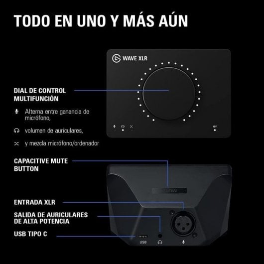 Elgato Wave DX Micrófono Dinámico + Wave XLR Interfaz para Micrófono XLR/USB-C + Cable XLR Cable de Micrófono