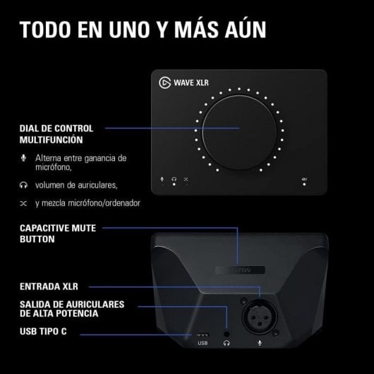 Microfono dinamico Elgato Wave DX + interfaccia microfono Wave XLR XLR/USB-C + cavo XLR Cavo microfono