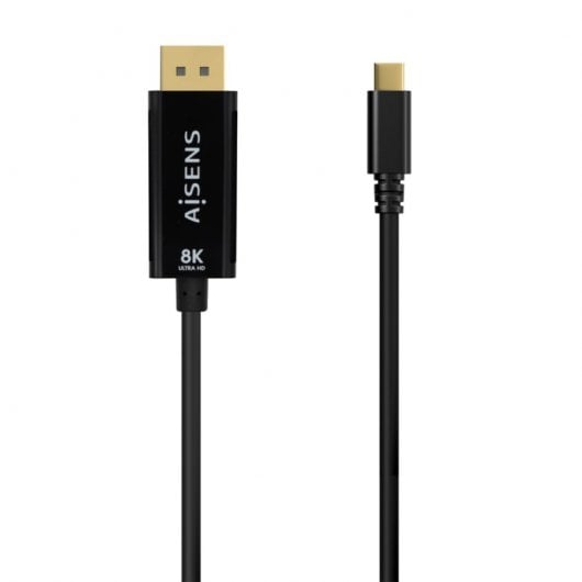 Aisens A109-0689 Cavo convertitore USB-C maschio a DisplayPort maschio 1,8 m Nero