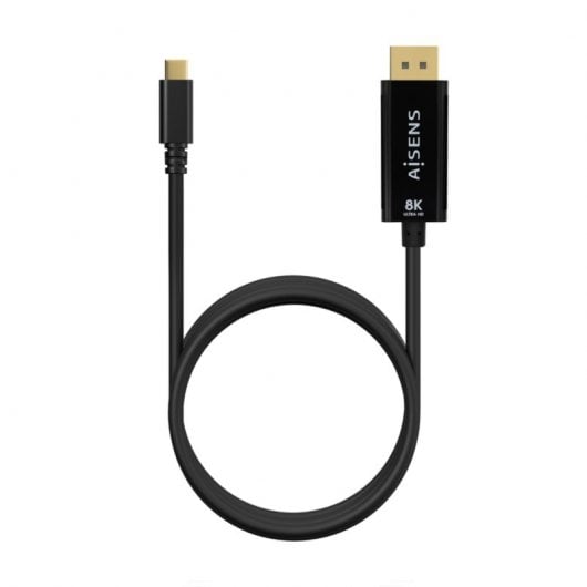 Cabo conversor Aisens A109-0689 USB-C macho para DisplayPort macho 1,8 m preto