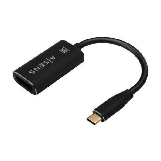 Adaptador Aisens USB-C Macho para DisplayPort Fêmea 15cm Preto