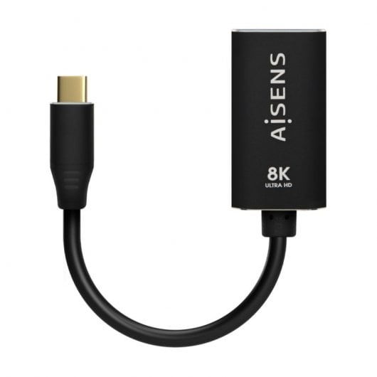 Aisens A109-0690 Conversor USB-C Macho a DisplayPort Hembra 15cm Negro