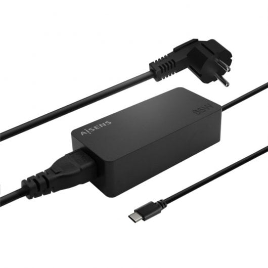 Aisens ASCH-1PD65D-BK Cargador de Portátil 1x USB Tipo-C 65W Negro
