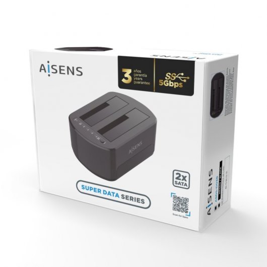 Aisens ASDS-D03B Docking Station para Discos Rígidos 2.5"/3.5" Preta