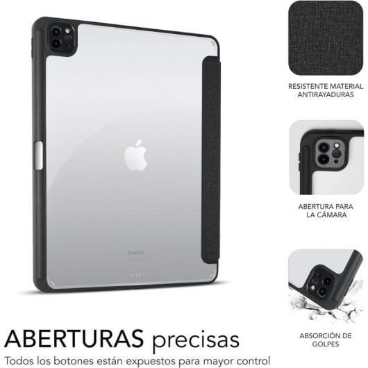 Custodia Subblim Clear Shock Custodia nera per iPad Pro 12,9"