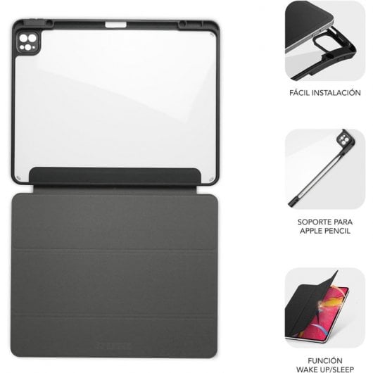 Subblim Clear Shock Case Funda Negra para iPad Pro 12.9"