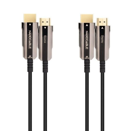 Cable HDMI Nanocable 2.0 AOC 4K@60Hz 18Gbps 15m Negro