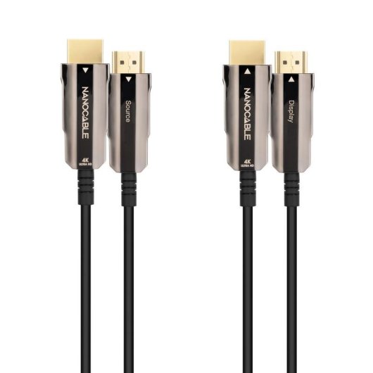 Cable HDMI Nanocable 2.0 AOC 4K@60Hz 18Gbps 15m Negro