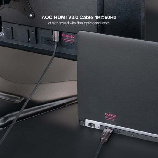 Nanocable Cable HDMI 2.0 AOC 4K Macho/Macho 60m Negro