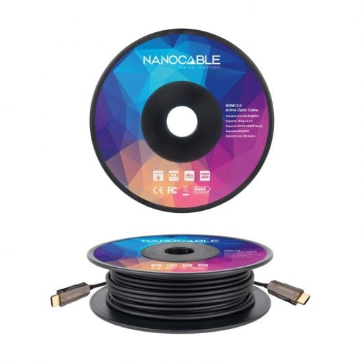 Nanocable Cable HDMI 2.0 AOC 4K Macho/Macho 80m Negro