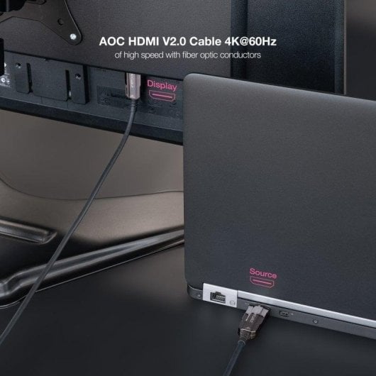 Cable HDMI Nanocable AOC 4K 100m Negro