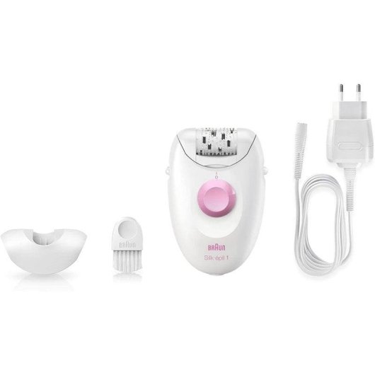 Braun Silképil 1 SE1370 Depiladora Eléctrica Rosa/Blanco