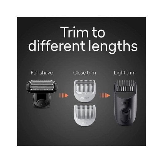 Bodygroomer Braun BodyGroomer Series 5 BG5360 Kabellos 100min Nass und Trocken 3 Aufsätze