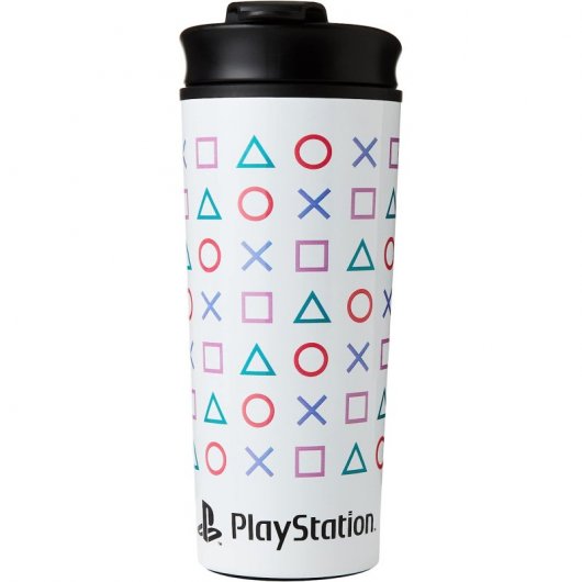 Gobelet de voyage métallique pyramide Icônes PlayStation
