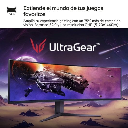 LG Ultragear 49GR85DC-B 49" LED doppio QHD 240Hz FreeSync Premium Pro Curve