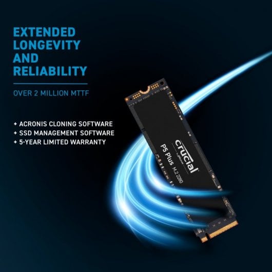 Crucial P5 Plus 1TB Gen4 NVMe M.2 SSD con Disipador