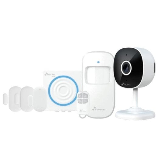 Allarme Nivian D3D-U1 Wi-Fi Wireless Sensori Magnetici Interno Telecamera 2K App