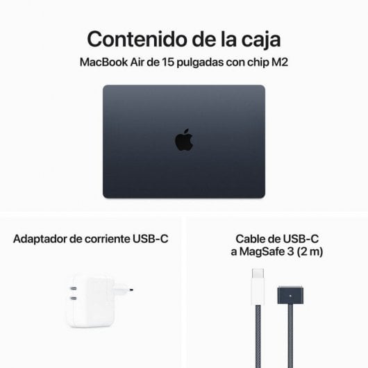 Apple Macbook Air 2023 Apple M2/16GB/512GB SSD/GPU Deca Core/15.3" Medianoche