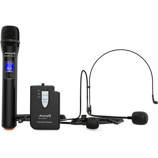 Audibax Missouri 3000 Micrófono Inalámbrico Profesional Doble Mano / Diadema-Corbata