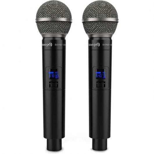 Audibax Sidney 1250 B Sistema de Microfone Sem Fios Dual UHF com Frequência B + Estojo