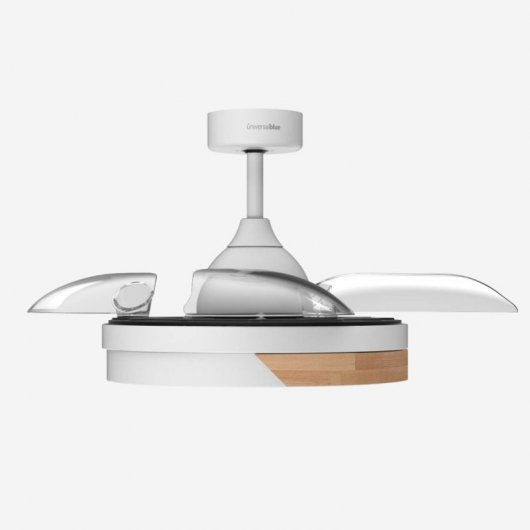 Universal Blue Oroshi 6042W Ventoinha de tecto com pás retrácteis e WiFi 35W Branco/Madeira