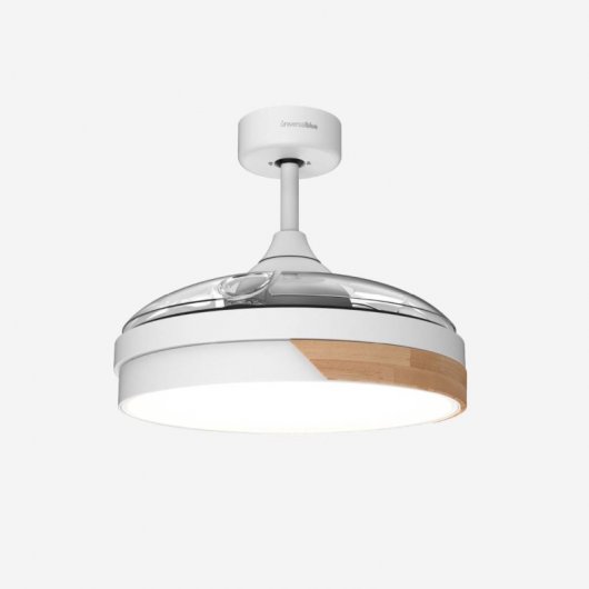 Universal Blue Oroshi 6042W Ventoinha de tecto com pás retrácteis e WiFi 35W Branco/Madeira